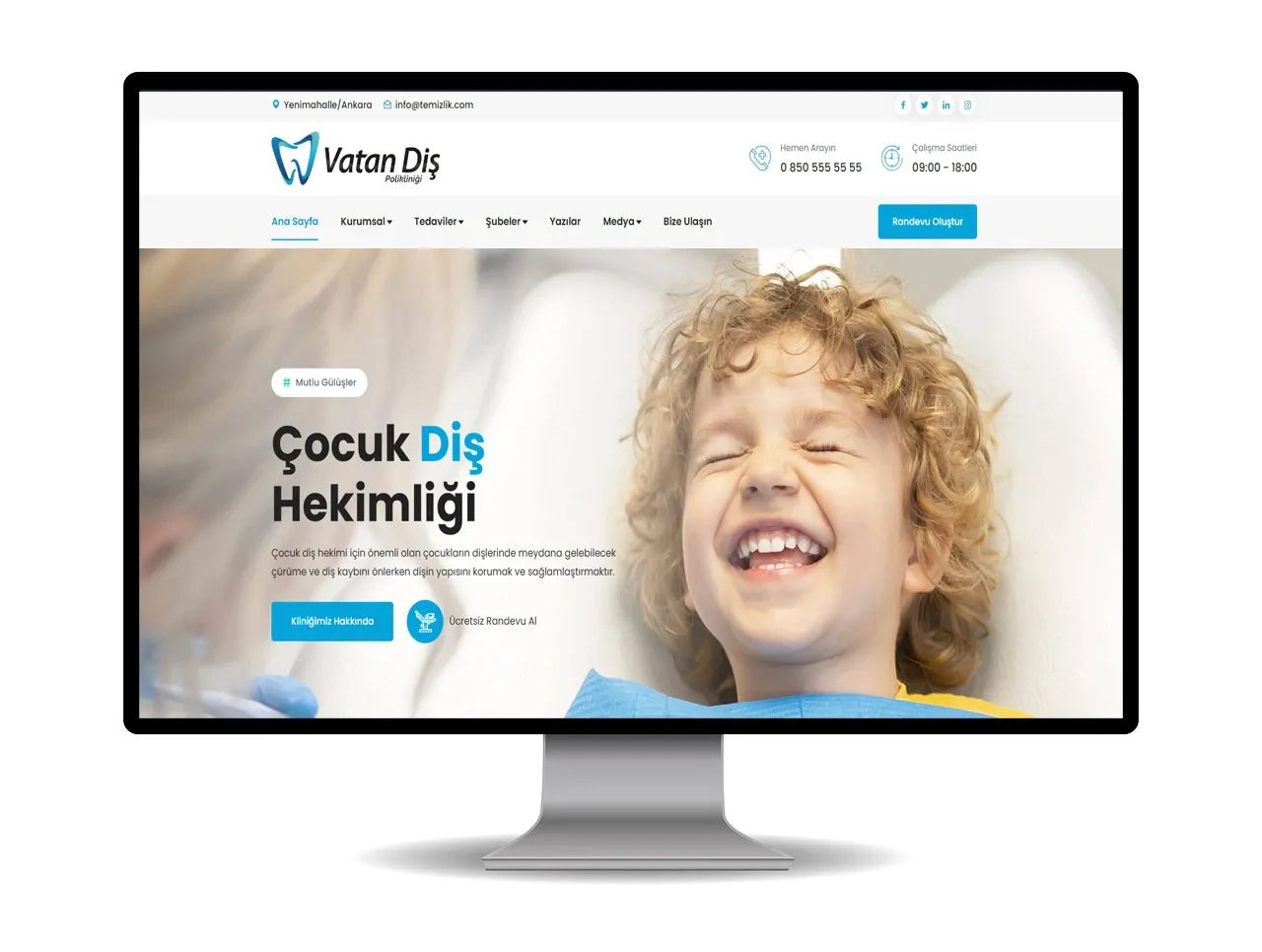 Dental Klinik Web Yazılımı PHP Script | Hazır Diş Kliniği Sitesi