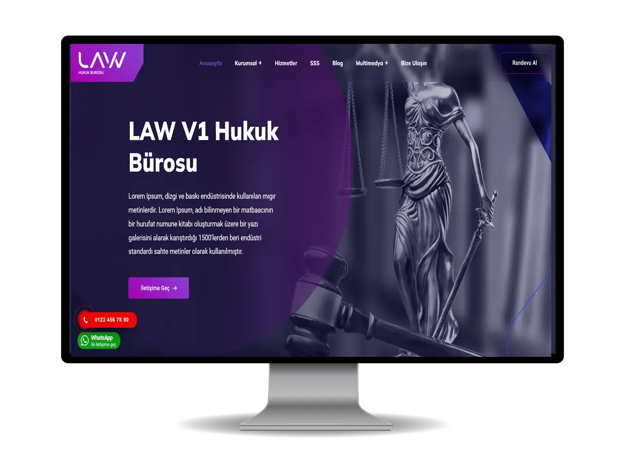 Hukuk Danışmanlık Web Sitesi - Yönetim Panelli Php Web Site