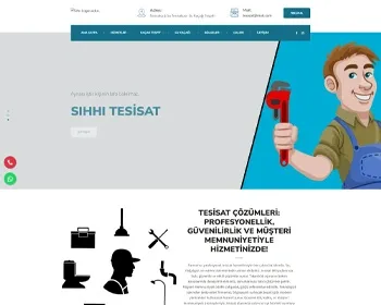 Tesisat Firmaları için Yönetim Panelli PHP Script | Hazır Web Site
