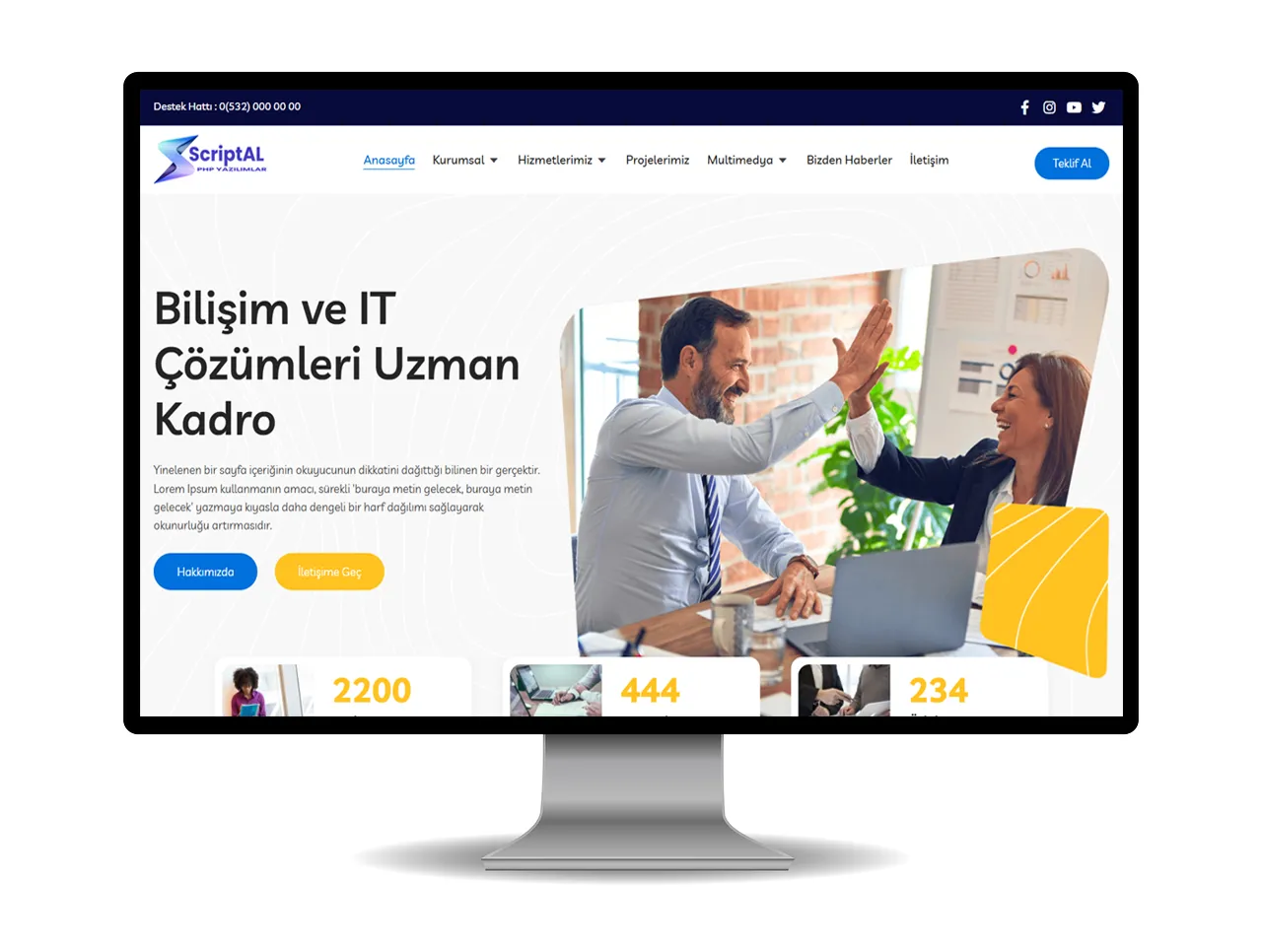 Kurumsal ve Dijital Ajans Web Site PHP Script | Yönetim Panelli Hazır Site