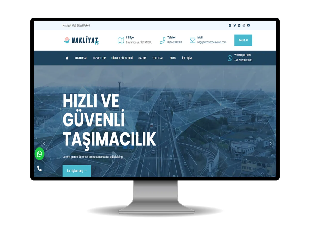 Nakliyat Taşımacılık Web Sitesi - Yönetim Panelli Php Web Site