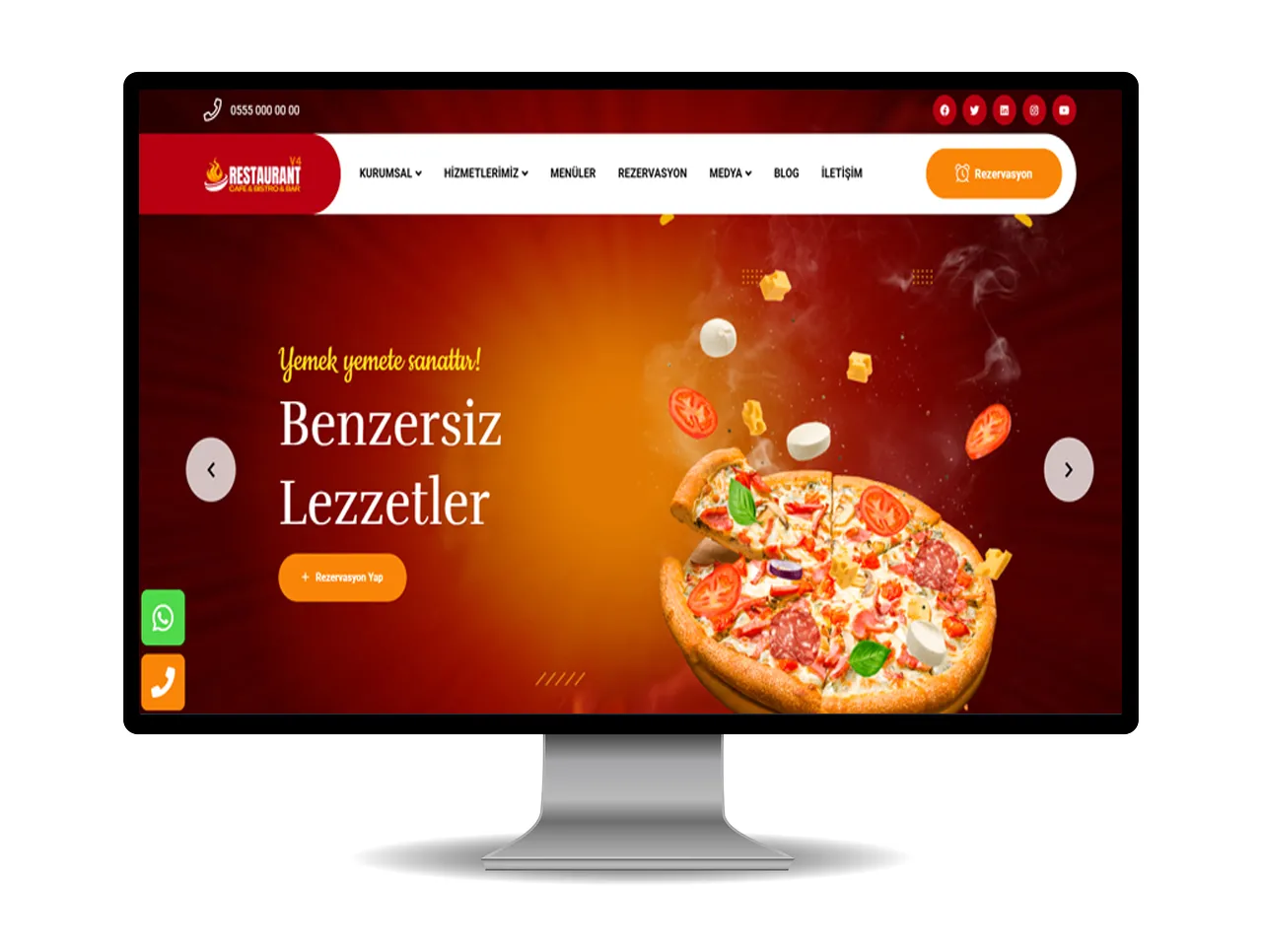 Restaurant Web Sitesi - Yönetim Panelli Php Web Site